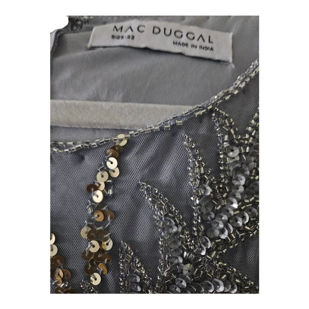 Mac Duggal Gown Size 22W Gray - Picture 5 of 9